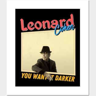 Leonard Cohen Vintage 1934 // You Want It Darker Original Fan Design Artwork Posters and Art